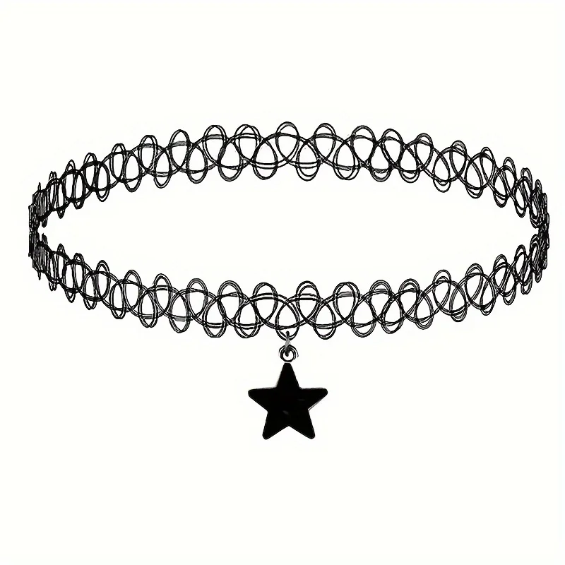 Модное Кольцо В Готическом Стиле Панк С Лунной Звездой Эластичное Ожерелье