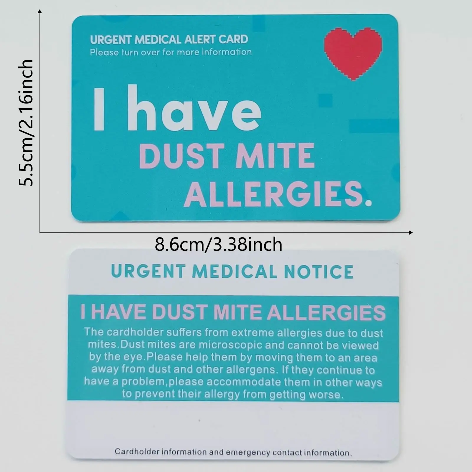 Записываемый срочный аллергический предупреждающий знак