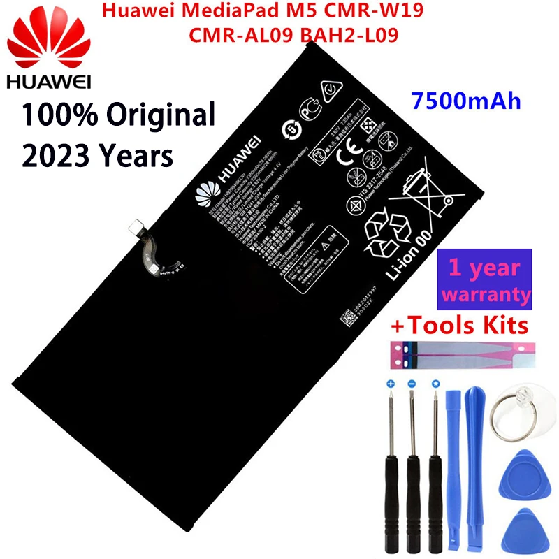 

Original Replacement 7500mAh Battery HB299418ECW For Huawei MediaPad M5 CMR-W19 CMR-AL09 BAH2-L09 Genuine Phone Battery+Kits
