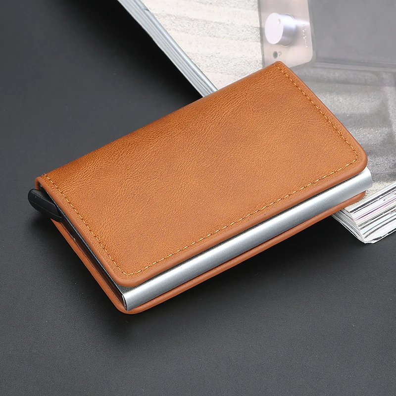 

Rfid Credit Card Holder Wallet for Men Bank Cardholder Case Small Leather Slim Thin Mini Purse Minimalist Wallets for Women