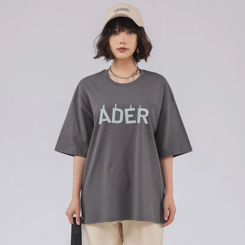 

Повседневная мужская и женская Свободная футболка с надписью и логотипом Ader Error, летняя популярная футболка с графическим принтом, 2022