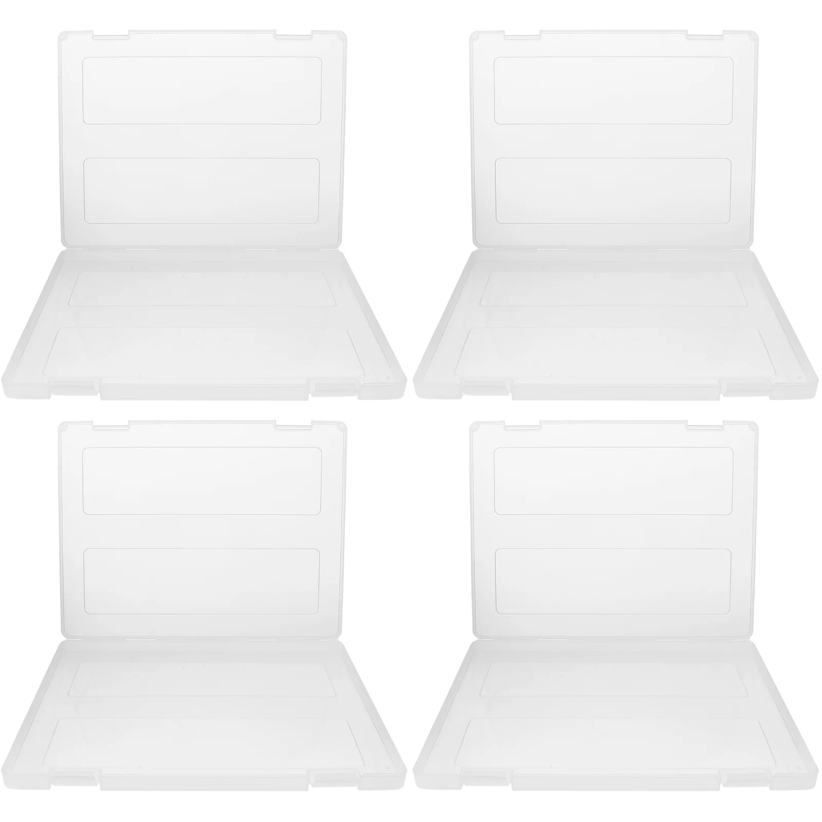 

4pcs Transparent A4 Paper Storage Box Multi-functional Files Organizer Portable Document Holder