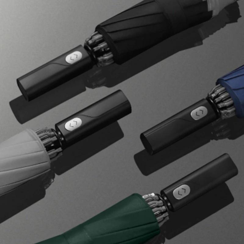 

Full Automatic Reflective Strip Reverse Umbrella 10 Bone Umbrella Folding Clear Umbrella Dual Purpose Umbrella