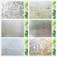window privacy film rainbow static cling stained glass film non adhesive window vinyl anti uv sun blocker heat control for home