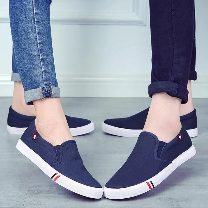 Мужские повседневные туфли лоферы для вождения мужские холщовые с резинкой