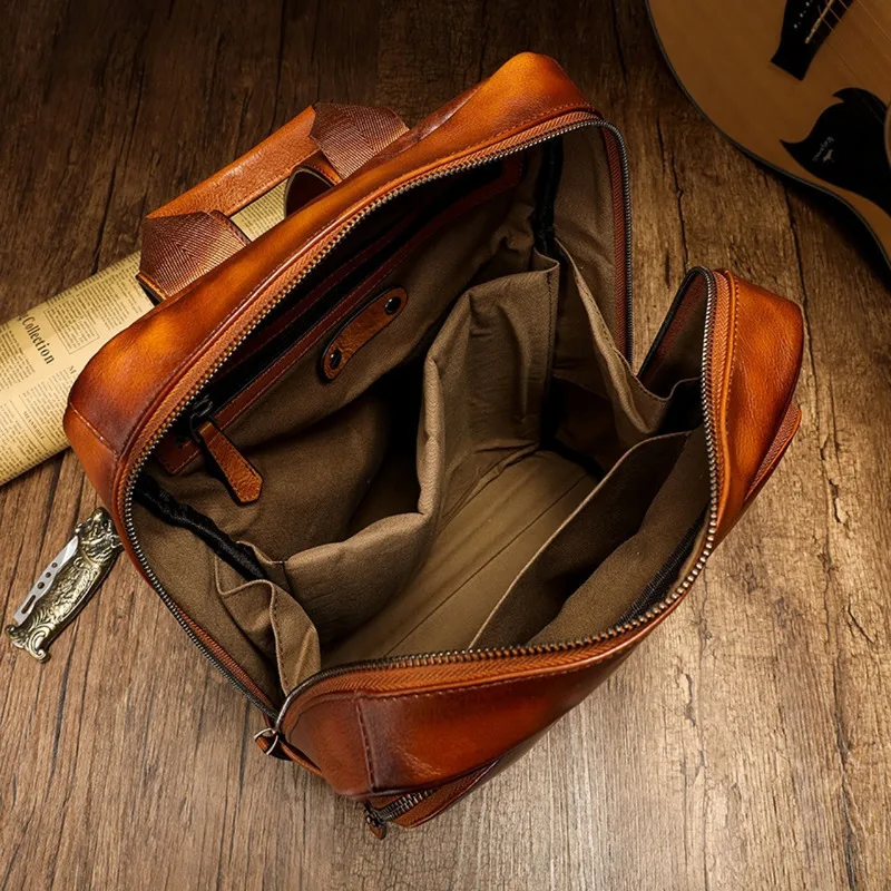 OYIXINGER новый мужской рюкзак из воловьей кожи портфель большой емкости для