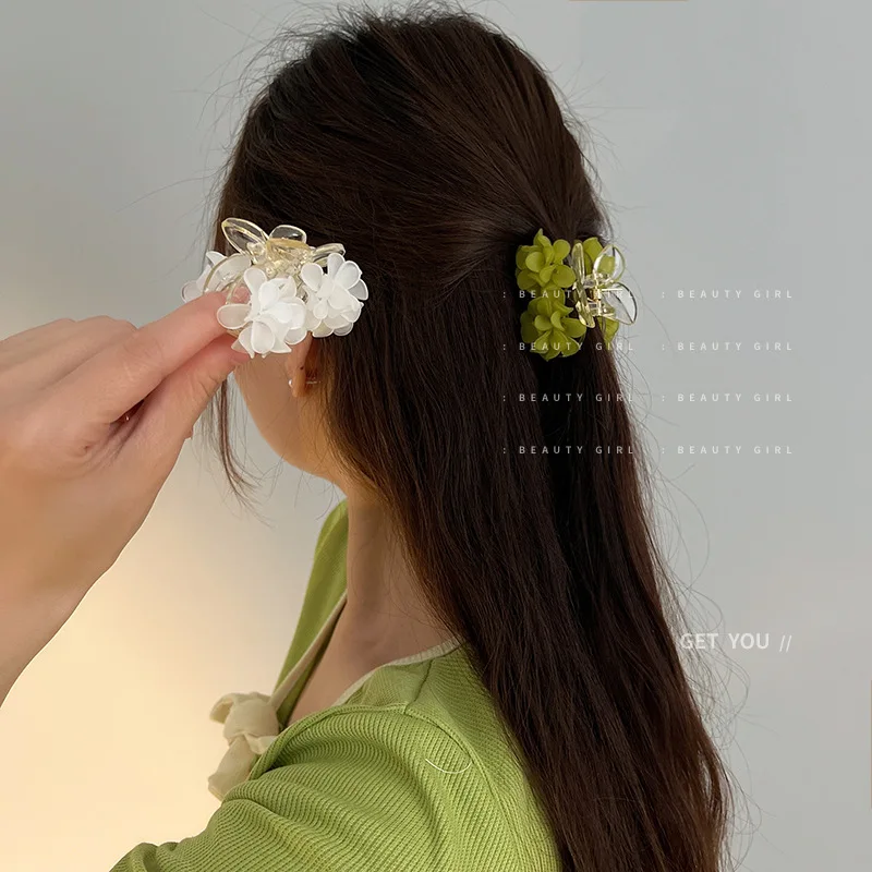 

Small Fresh Forest Cherry Flower Hairpin Ins Windnet Red Fashion Shark Clip Versatile Niche Temperament Hair Accessories Female
