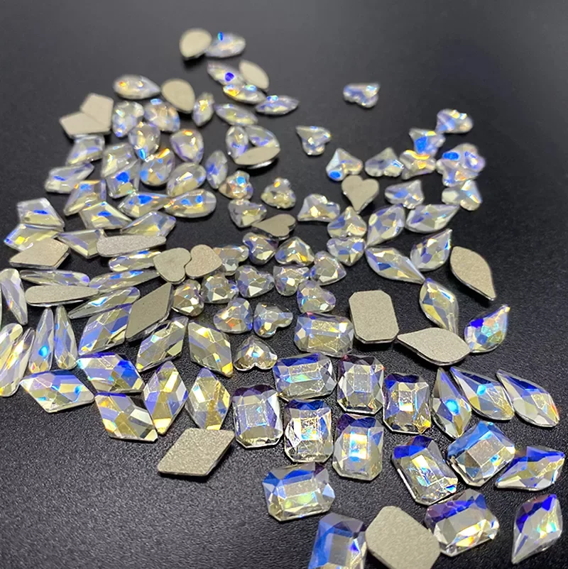

Moonlight Random Nails Rhinestones Flat Back Crystal Irregular Diamond 3D Manicure Nail Art Decoration Charms Jewelry Bead