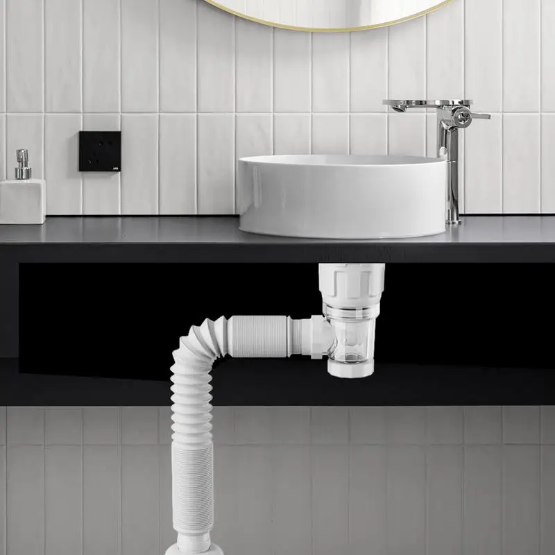 Регулируемый шланг для слива раковины с защитой от запаха