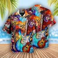 2022 cool mens painting cuban shirt short sleeve oversize hawaiian top 3d y2k summer vacation party european size oversized 5xl