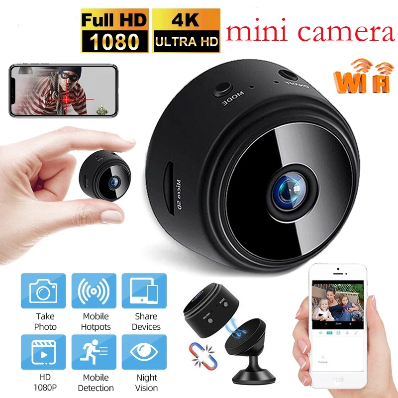 

2023 new A9 video surveillance wifi camera hid den camera security remote control night vision mobile detection