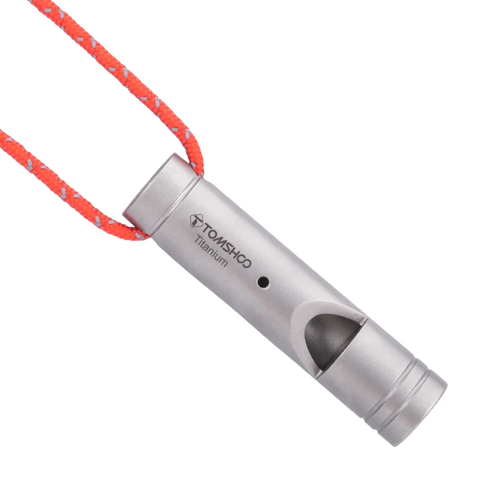 Титановый свисток TOMSHOO аварийные свистки для выживания со шнурком громкие