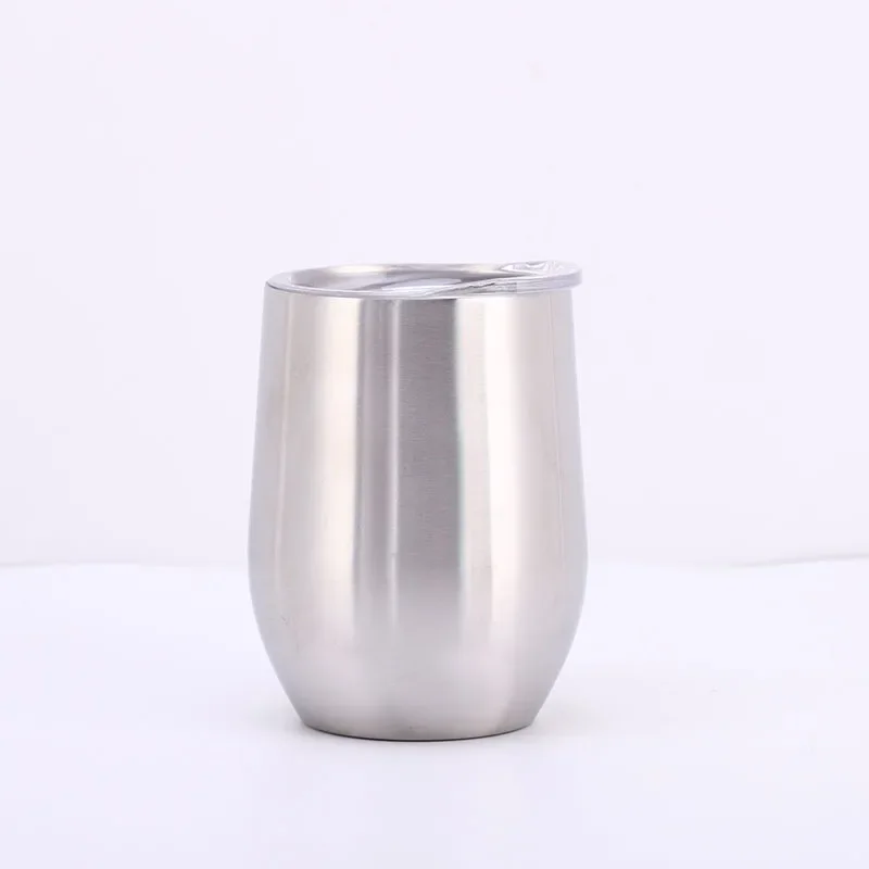 

New adult stainless steel thermos cup eggshell red wine U-shaped pot belly Double vacuum 12oz egg cup