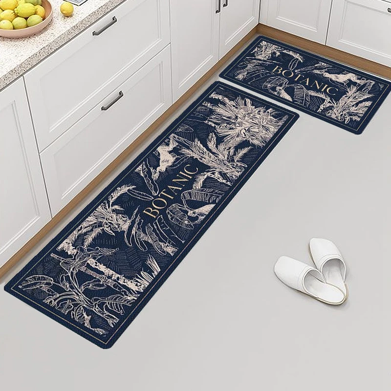 

Oil-proof Kitchen Mat Nordic Style Entrance Doormat Stain Resistant Long Rug Non-slip Carpet for Balcony Bathroom Home Textile