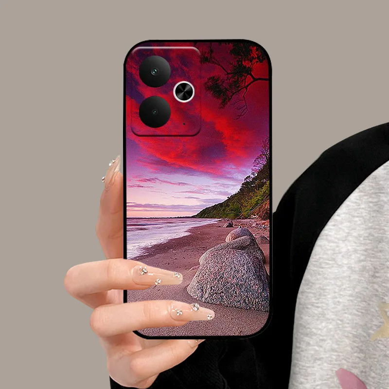 Фото Чехол для Realme 14T 5G (RMX5078), задняя крышка для Realme 14T, мягкий силиконовый бампер из ТПУ, матовый, с защитой камеры №4