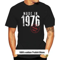 camisetas de manga corta para hombre ropa de cuello redondo 1976 algod%c3%b3n regalos de cumplea%c3%b1os talla grande hecho en 100