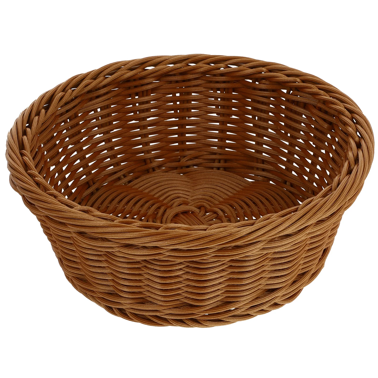 

Round Rattan Basket Woven Storage Baskets Countertop Basket Wicker Bowl Grocery Basket Countertop Fruit Holder Pp Shallow Basket