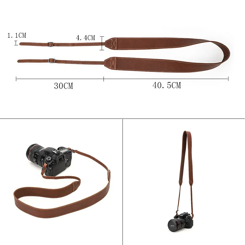 Leather DSLR TLR Camera Strap Shoulder Neck Strap for Canon Nikon Sony Fujifilm Olympus Panasonic Nikon Cameras Belt