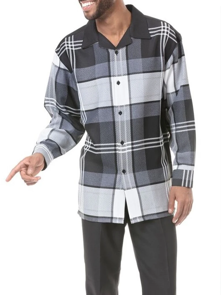 Men's Suit 2022 Men's Long Sleeve Shirt+Zipper Suit Pants Two-piece Street Outdoor Leisure Walking Suit Set Autumn New