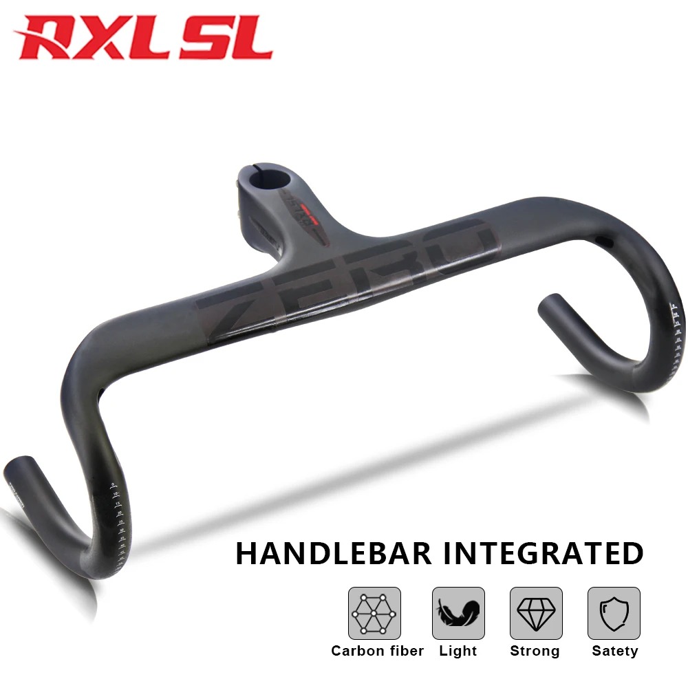 

RXL SL 1-1/8"Carbon Road Handlebar Internal Routing 28.6mm Racing Bike Ingtegrated Drop Handlebars For Cycling New Arrival