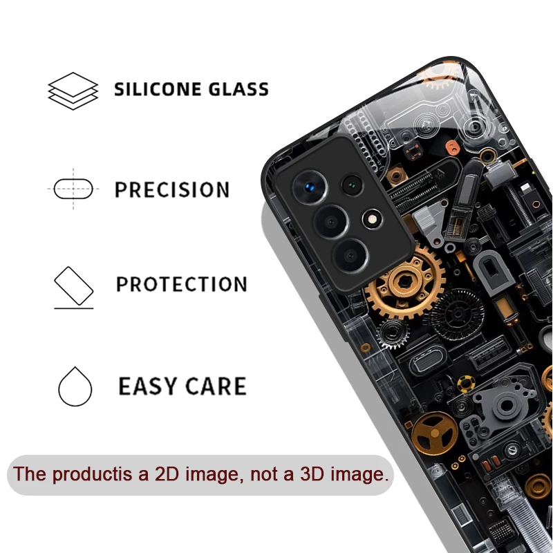 Фото Креативный стеклянный чехол для телефона с механической платой для Huawei Honor 200 100 90 Mate 50 40 Pro 5G Nova 11 10 SE P30 P40 Lite Cover №2