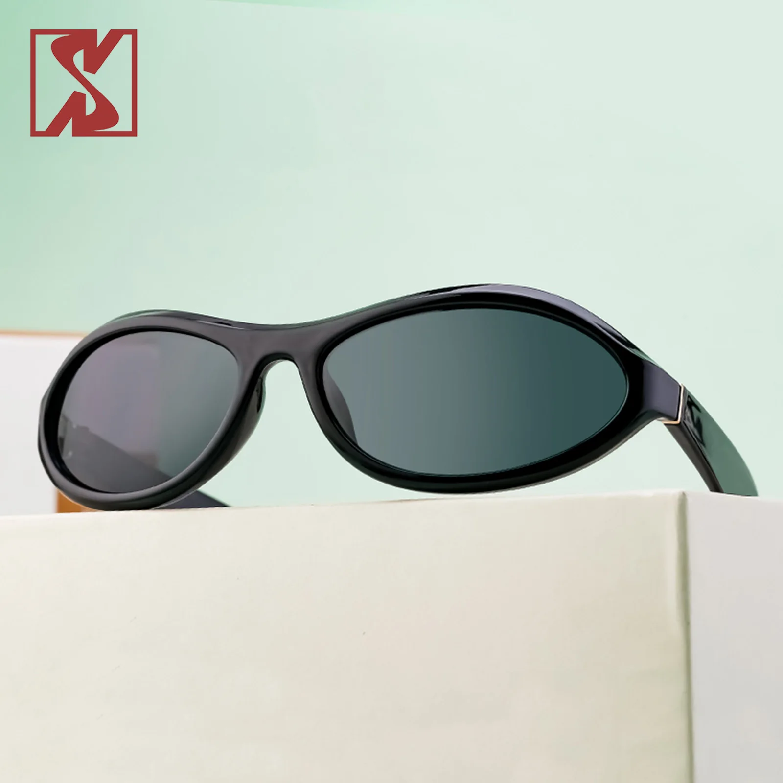 Овальные Солнцезащитные очки кошачий глаз в стиле ретро для мужчин и женщин Y2K