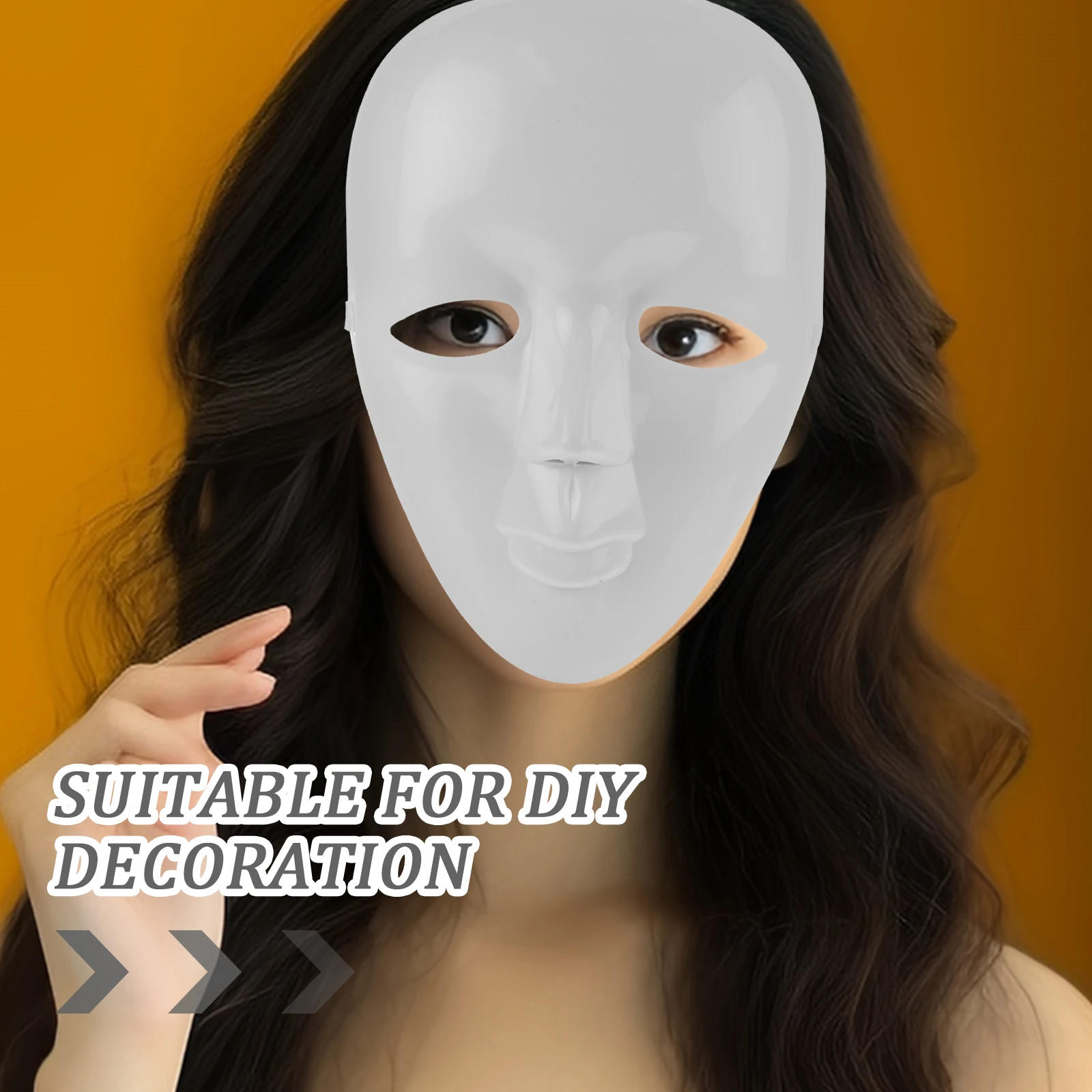 6 шт. белые пластиковые пустые маски полнолицевые сделай сам ручная роспись маска