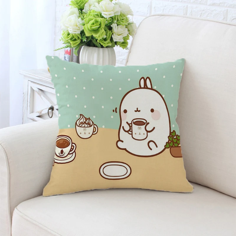 

Luxury Body Pillow Cover Molang 45x45 Cushions Covers for Bed Pillows Car Sofa Pillowcase Cushion Decorative 45*45 Pillowcases