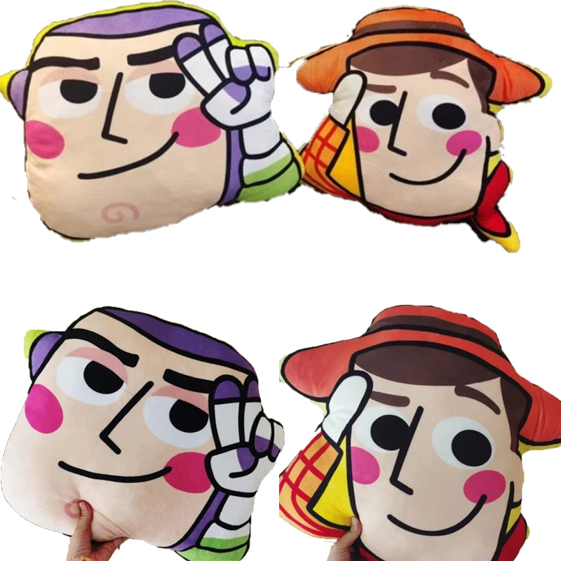

Kawaii cute cartoon anime characters Toy Story Buzz Lightyear Woody ins wind girl heart living room sofa cushion pillow