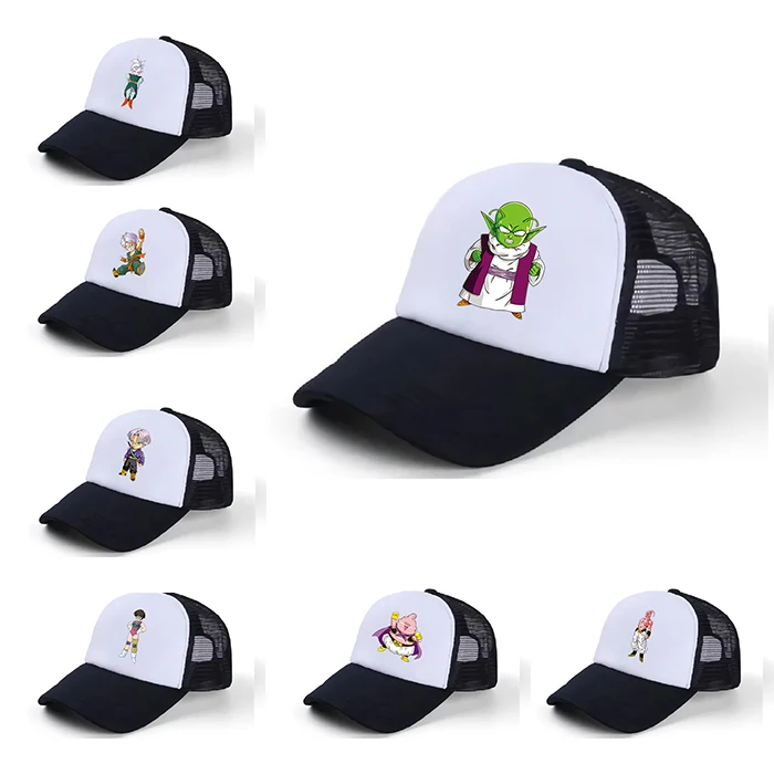 

Children's Anime Characters Dragon Ball Sun Gohan Print Baseball Cap Boys Girls Shade Mesh Breathable Casual Size Adjustable
