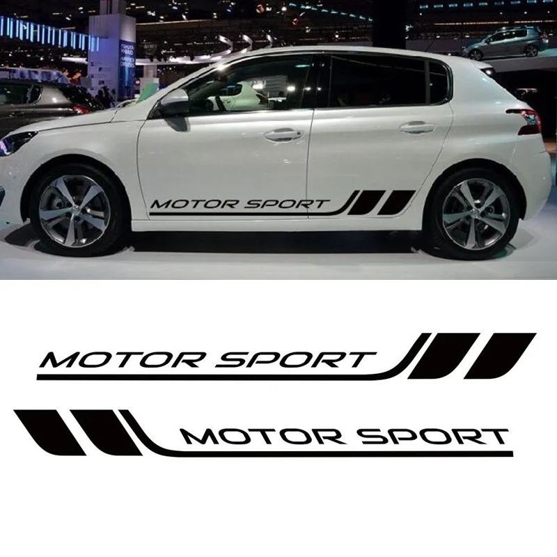 

Для (1 пара/2 шт.) Автомобильная дверь боковая юбка полосы стикер мотор спортивный стиль фотография 308 208 модель внедорожника