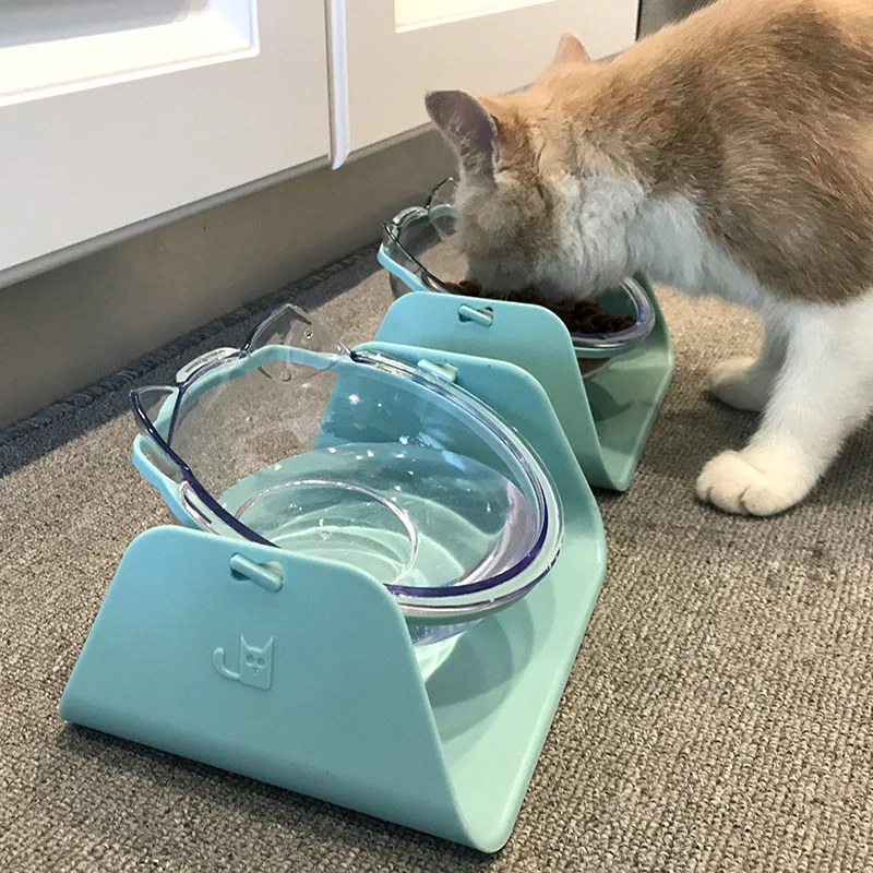 

1PC Pet feeder Single dog food bowl adjustable angle cute cat bowls puppy accessories Protect the cervical spine pet food bowl