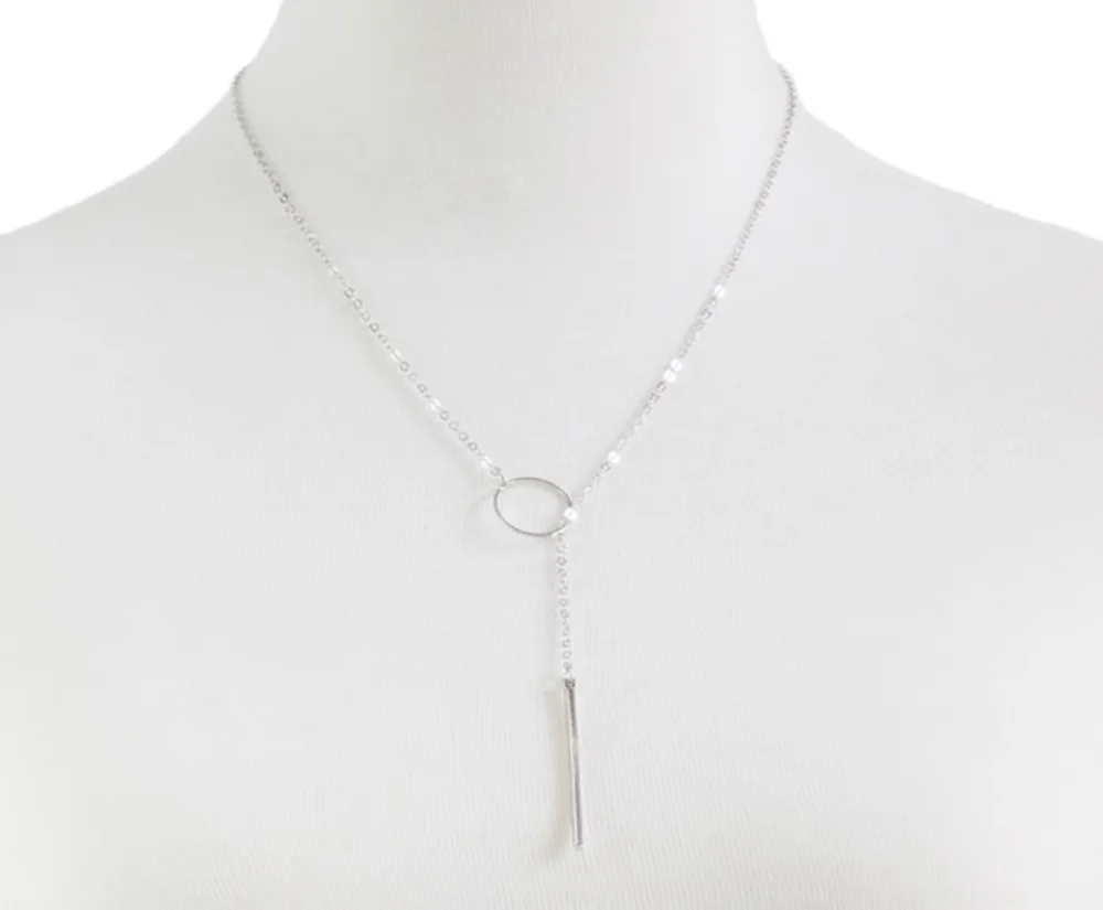

Stainless Steel Clavicle Chain Geometric Round Short Necklace Jewelry Women