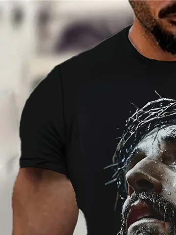 Мужская футболка Jesus из полиэстера