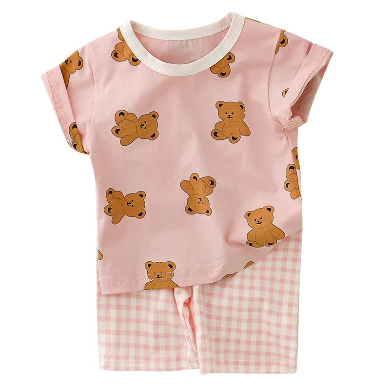 RiniLucia Fashion Toddler Baby Boys Girl Summer Clothes Sets Baby Girl Clothing Set Kids Casual Sweatshirt Pants 2Pcs Suit