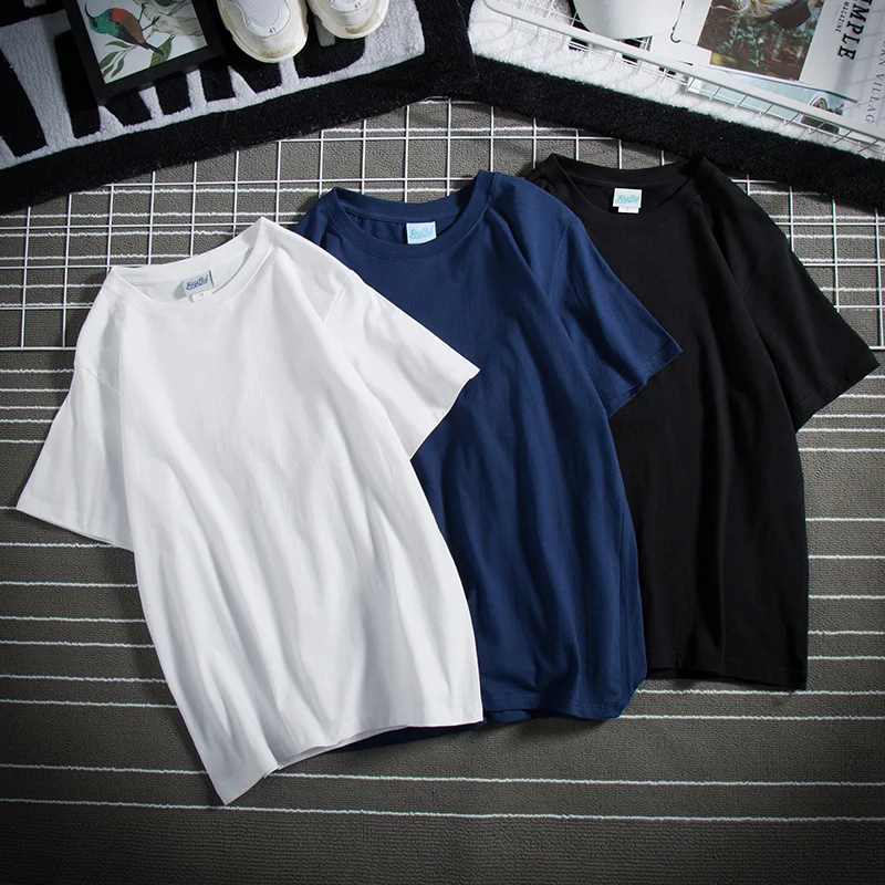 Nelly Versatile Cotton Solid Loose Short Sleeve T-shirt Men's And Women's Clothes |