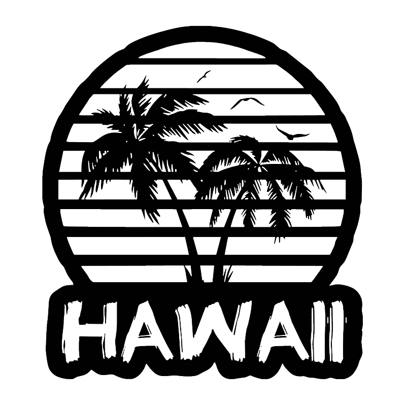 

17*15.4cm Hawaii Surf vinyl decal sticker funny water sport camper van surf board Car accessorie