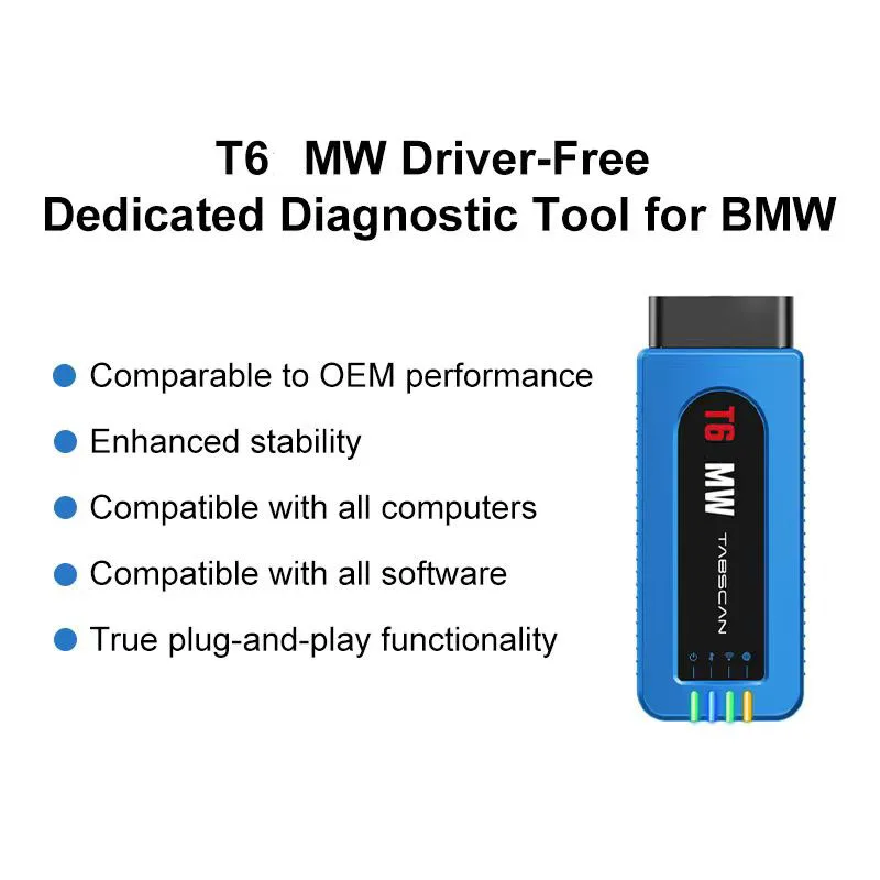 Фото Диагностический инструмент Tabscan T6 для BMW: OBDII, Wi-Fi, программирование, поддержка DOIP, CANFD, диагностика OBD2 без драйверов №2