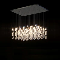 led black gold round rectangular lustre hanging lamps pendant lights pendant light suspension luminaire lampen for foyer