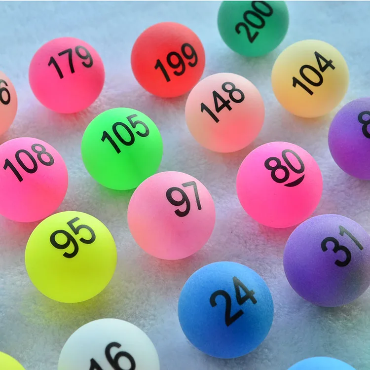 Colorful digital number balls 1 to 200 promotion lottery ball shake pumping gam edraw table tennis |