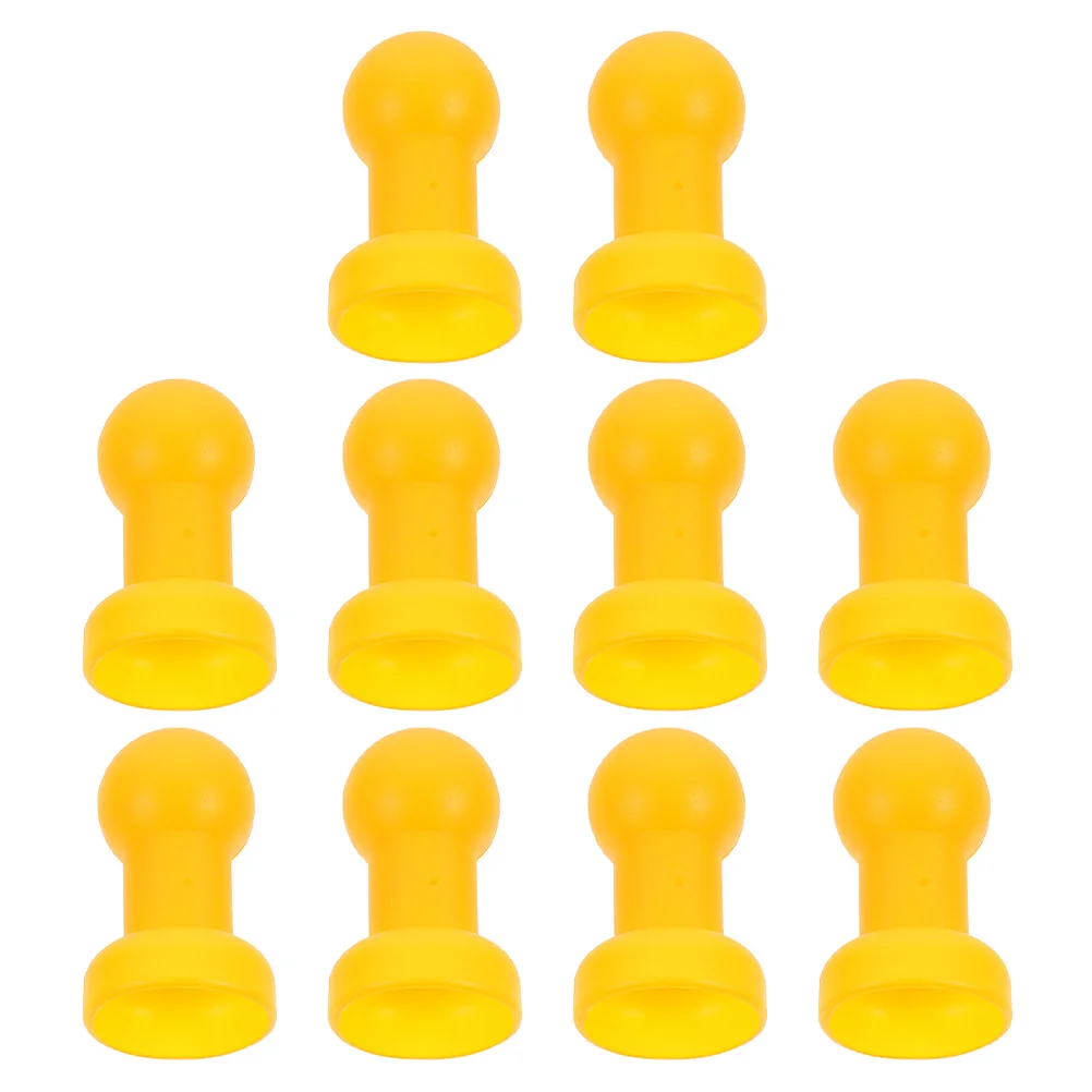 

10 Pcs Supplies Trampoline Pole Parts Plastic Case Top Cover Poles Replacement Children Caps Yellow Accessories