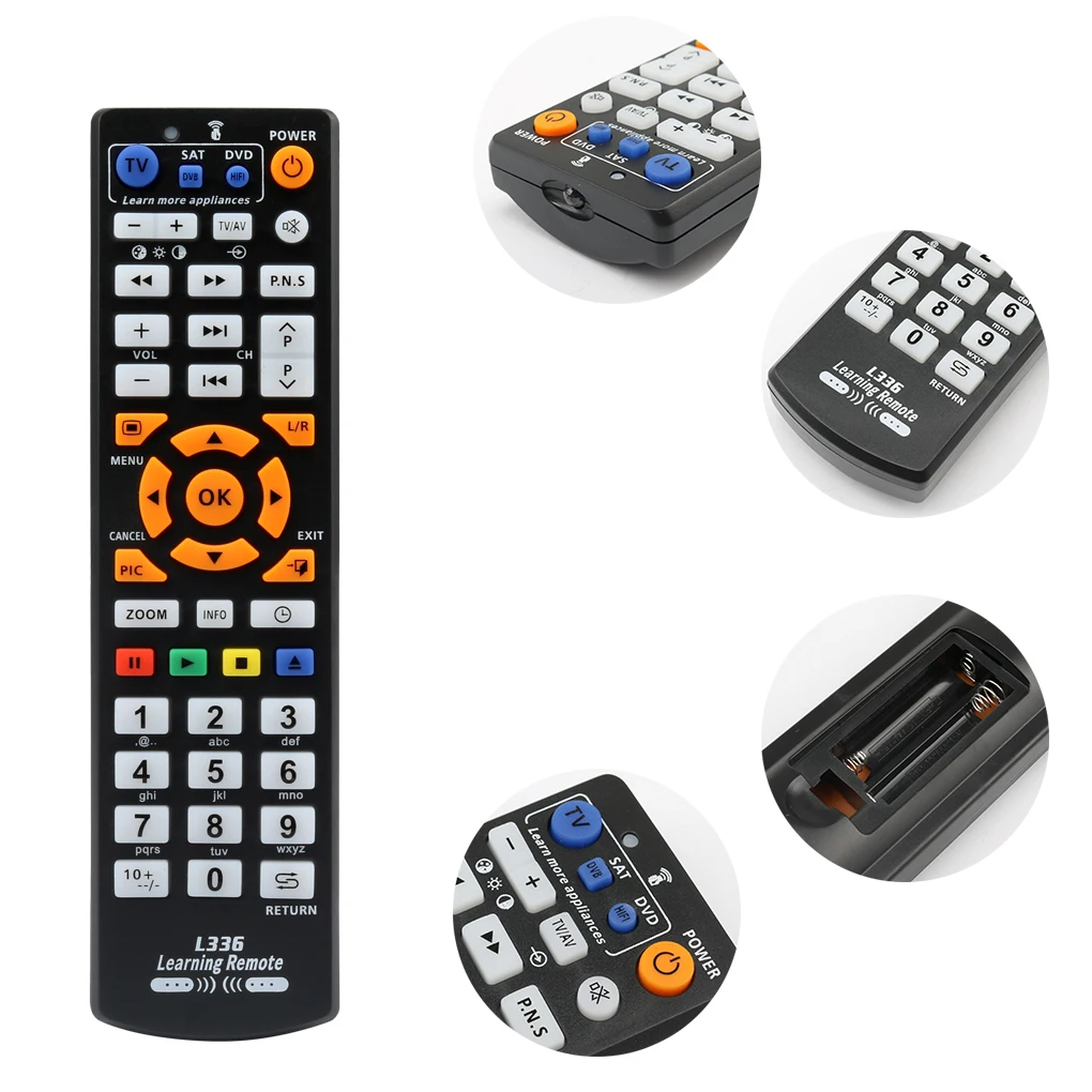 

Learning Remote Control Home Hotel Programmable Infrared Controller Battery Powered Portable Television Accessories