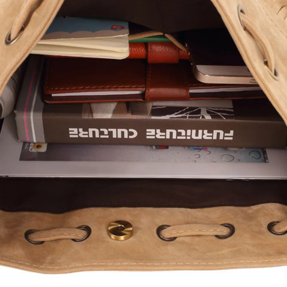 Women'S Bag New Vintage Frosted Tassel Bucket Bag High Quality Women'S Shoulder Bag Youth Girls Drawstring Underarm Bag M897