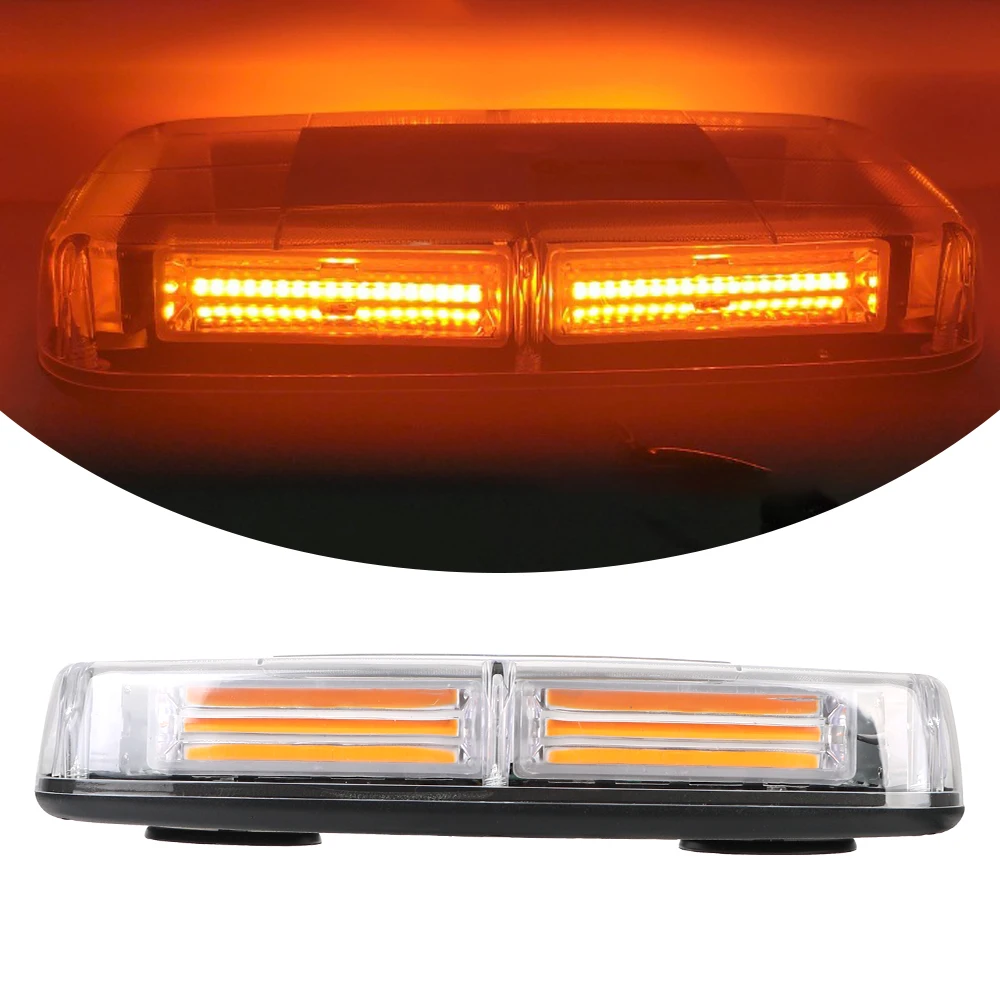 

DC12~24V Vehicle Roof Flashing Beacon Police Flasher Car Strobe Warning Light Emergency Signal Lamp Yellow LED COB Ceiling Lamp