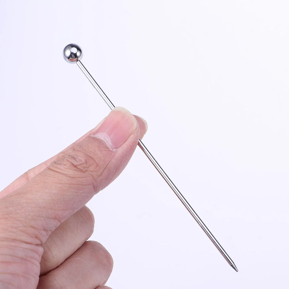 

Picks Cocktail Skewers Steel Stainless Fruit Metal Drinks Reusable Toothpicks Pick Martini Sticks Appetizers Appetizer Mini