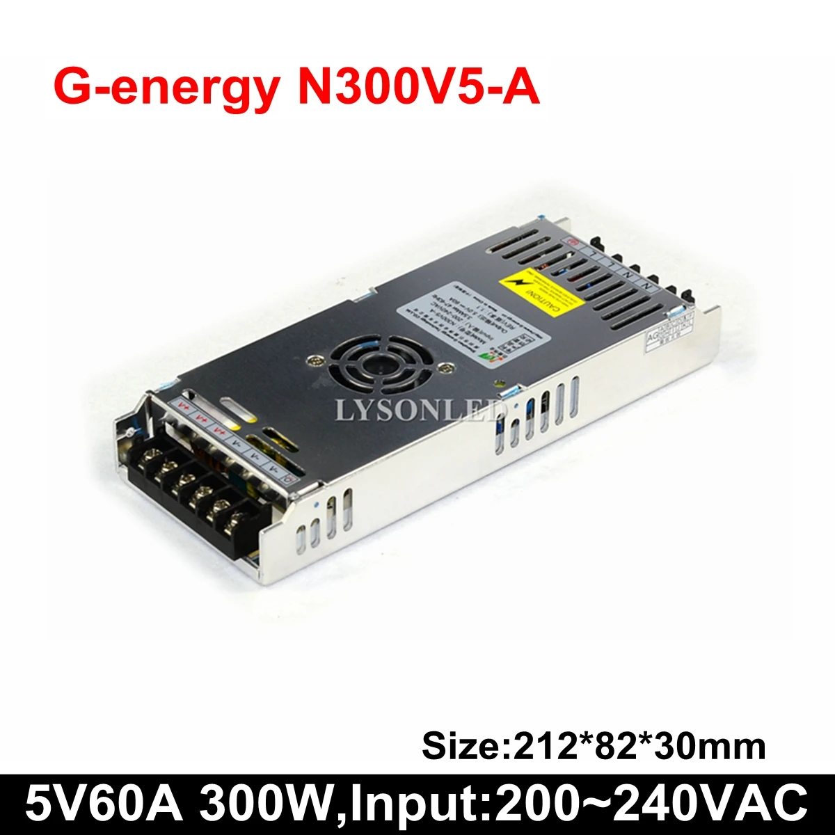 G-energy N300V5-A Slim 5V 60A 300W светодиодный дисплей с охлаждающим вентилятором внутри