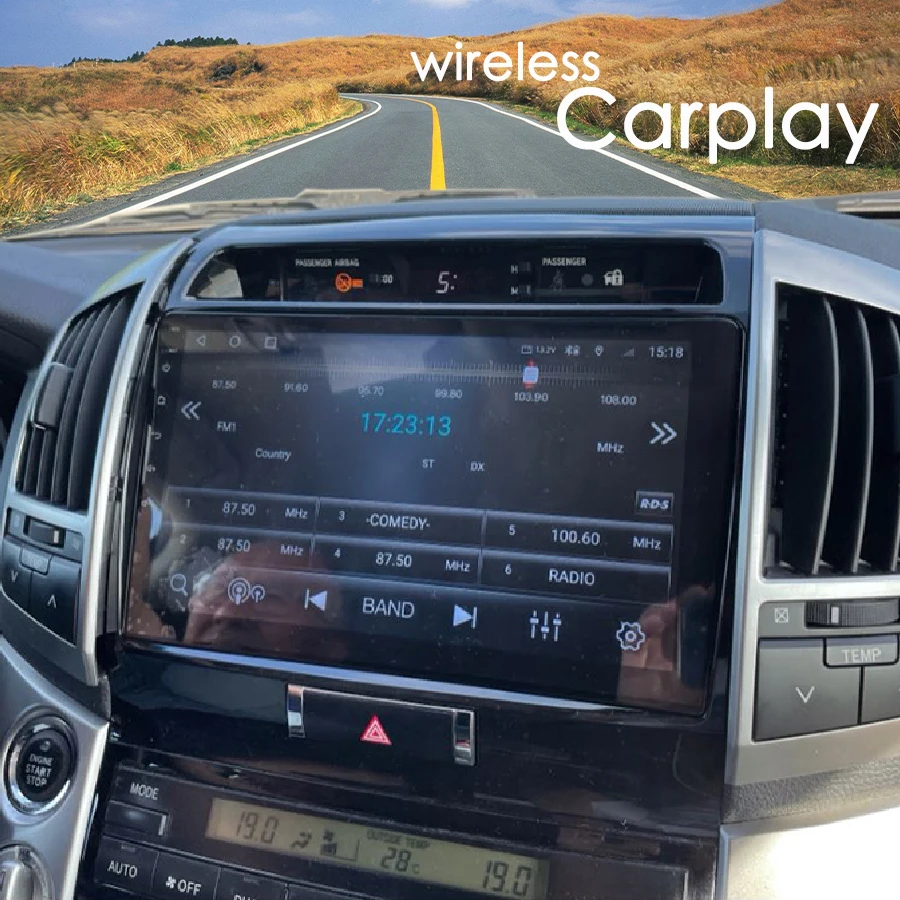 2 Din Android 12 сенсорный экран мультимедийный автомобильный видеоплеер для Toyota Land