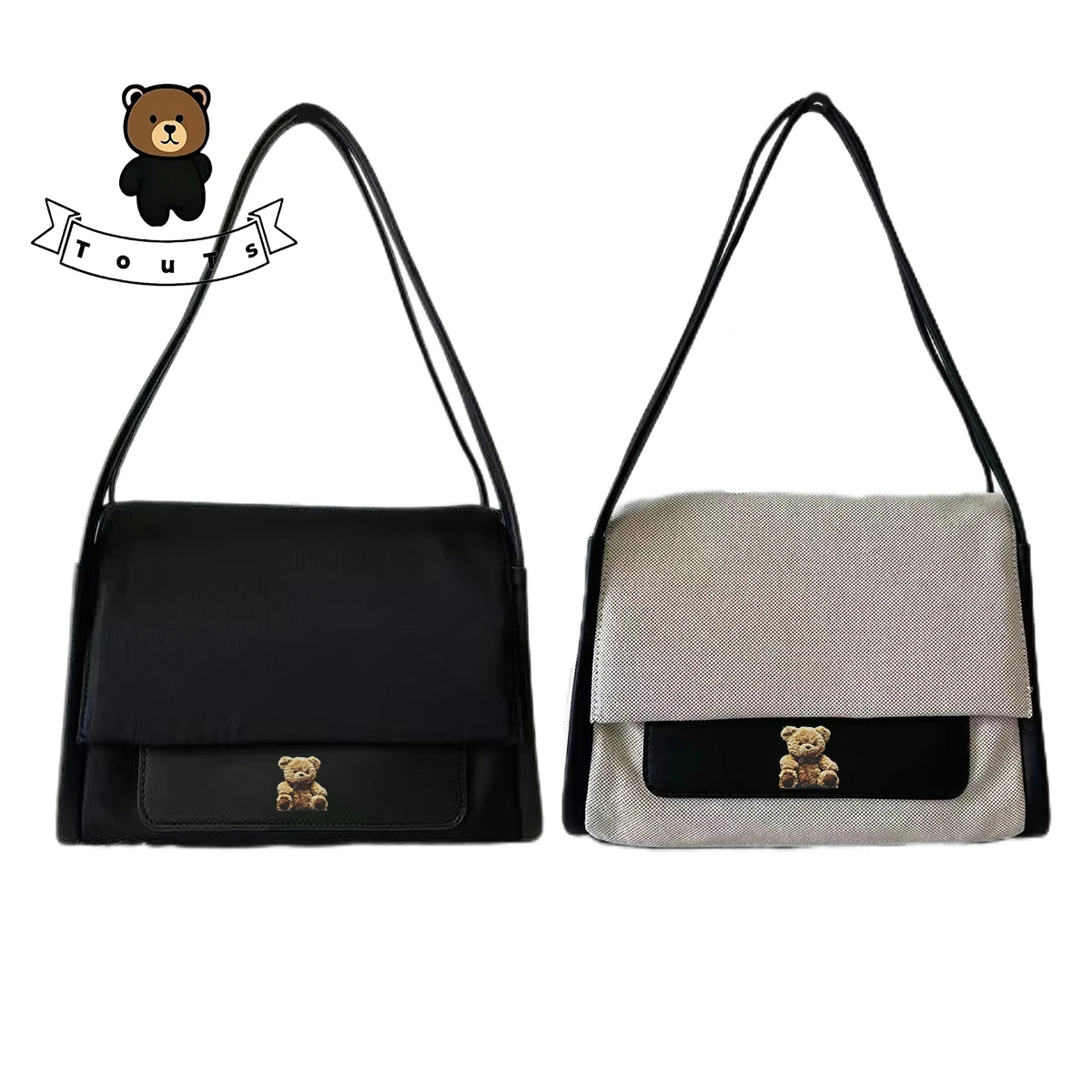 

Modische spanische bär top-griff tasche frauen elegante schulter handtasche mit reiß verschluss designer tasche size：30x19x12cm