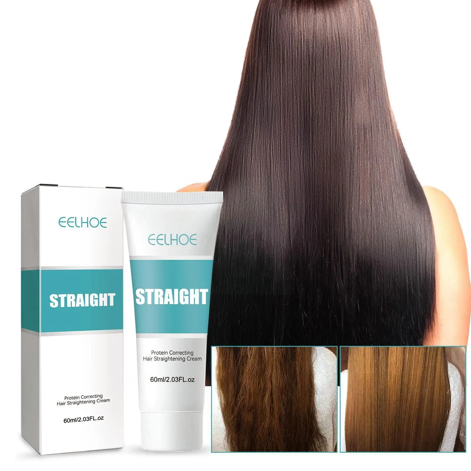 

Keratin Protein Correcting Hair Straightening Cream For Deep Curly Hair Treatment Replenish Hair Nutrition Straight Hair St T2I2