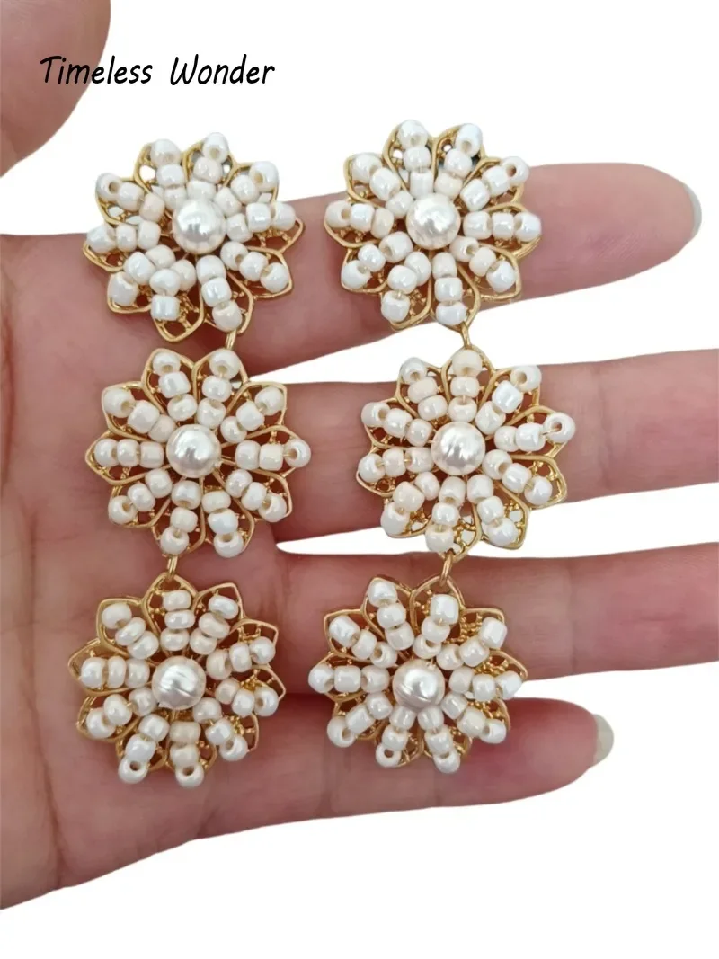 Женские серьги-гвоздики с кисточками в несколько рядов